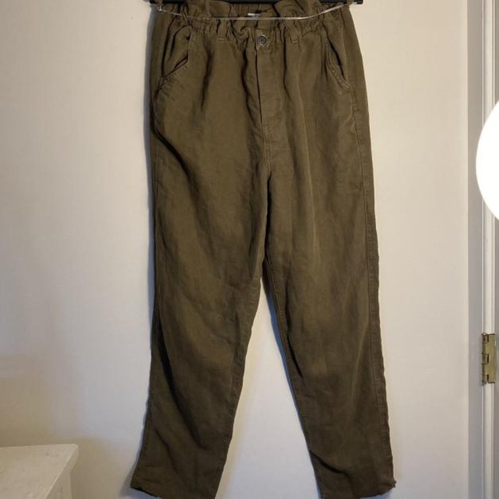 Aerie High Waisted Olive Green Pants XS